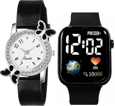 EDENSCOPE 4D-26 BEST ATTRACTIVE DESIGN WRIST BLACK COMBO WATCH FOR MEN'S & WOMEN'S Analog-Digital Watch  - For Boys & Girls