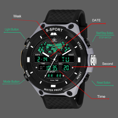 jnm 9084 Analog-Digital Watch  - For Men