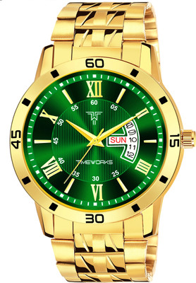 TIMEWORKS 415YYM16 TIMEWORKS Designer Day and Date Green Dial Men's & Boy's Analog Watch  - For Men