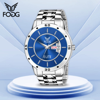 FOGG 2508-Blue Day and Date Display Analog Watch  - For Men