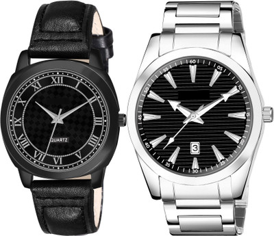 TVILLA Black Dial Date Function MZ-LR148 Analog Watch  - For Men & Women
