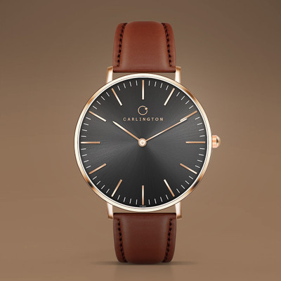 Carlington Iconic 2043 Brown Carlington Iconic Series Premium Gents Wrist Watches Analog Watch  - For Men