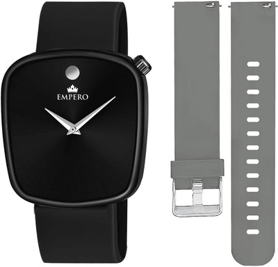 EMPERO EMPERO Square 1 Square Watch With (22mm) 2 Silicone Smartwatch Strap Combo Analog Watch  - For Men & Women