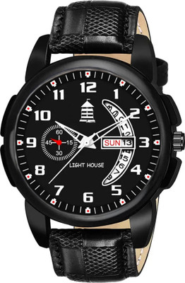 light house Trendy Dial Day & Day Wrist Leather Analog Watch Analog Watch For Men & Boys Analog Watch  - For Men