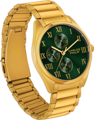 Carlos Philip Element RSG 17 Green IGP Element Analog Watch  - For Men