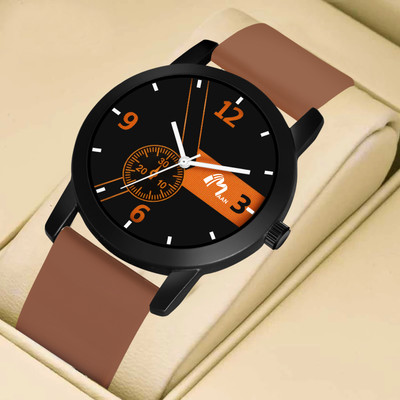 MAAN INTERNATIONAL Silicon LR01 brown Minimalist Slim Series Soft Silicon Strap Boys Analog Watch Analog Watch  - For Men