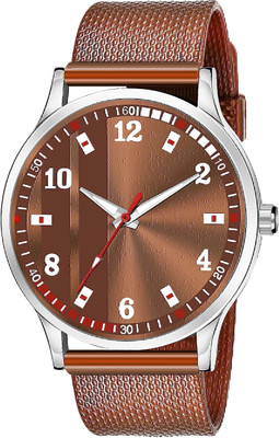 SHURAI watch simple Brown 2set New Designers Black Plating Stainless Steel Strap Wrist Watches For Boy And Men Analog Watch  - For Men