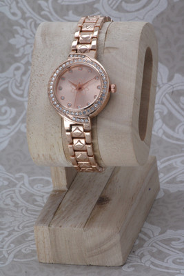 ZANZEER Best Premium Quality Diamond Round Dial Attractive Metal Chain Belt Best Premium Quality Diamond Round Dial Attractive Metal Chain Belt Analog Watch  - For Girls