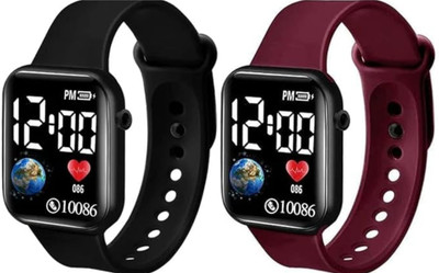 KIMY Kids' sports watch: good quality silicone LED digital display The most recent and cutting-edge design for a black LED display. Digital Watch  - For Boys & Girls