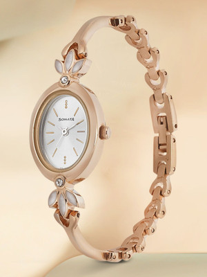 SONATA NP8091WM01 Blush Analog Watch  - For Women