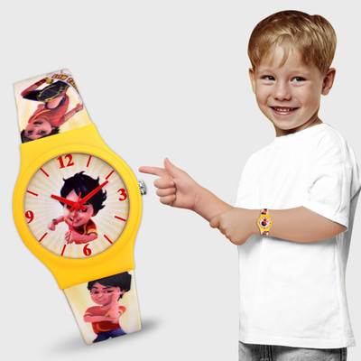 Loretta LT-726 Waterproof Red & Yellow Sillicone Belt Analog Watch  - For Boys