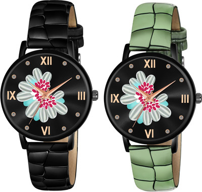 MAAN INTERNATIONAL AB-60-Black-Combo Analog Watch  - For Girls