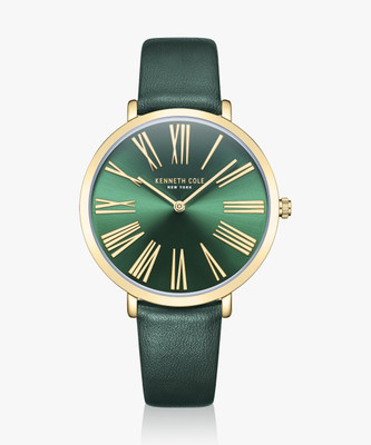 Kenneth Cole SS Modern Classic Quartz Analog Green Dial Green Leather Strap Analog Watch  - For Women