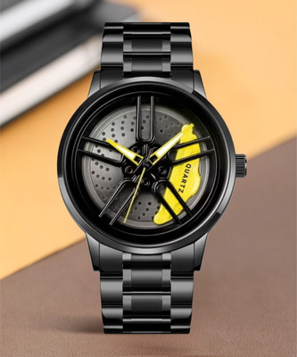 Spinner Car wheel watch | Spinning watch | Roatating watch | Gyro watch Analog Watch - For Men