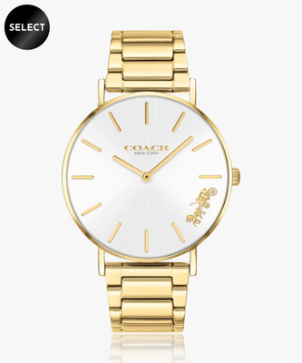COACH Perry Coach Perry Qtz Basic Silver White Round Dial 's / Analog Watch  - For Women
