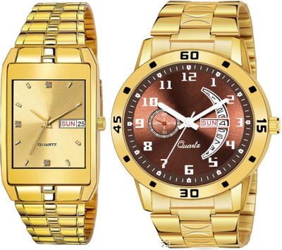 Caihong Golden-Golden-Gold-18 Analog Watch  - For Men
