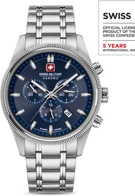 Swiss Military Hanowa AIRMAN FIRST CLASS Chronograph Dial Chronograph Stainless Steel Strap Analog Watch  - For Men