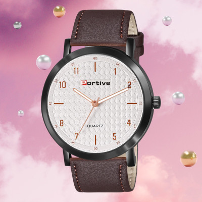 jnm Portive Analog wrist watch Lather Waterproof Analog Watch  - For Men