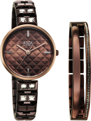 Titan Raga Contempore Titan Raga Contempore Quartz Brown Round Dial Women's Watch / Analog Watch  - For Women