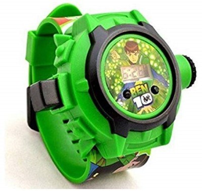 RSM RSM 149 NEW Kids TOYES GREEN BENTENProjector 24 Images Cartoon Watch Digital Watch  - For Boys & Girls