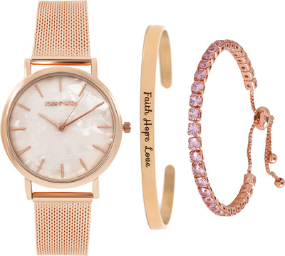 Joker & Witch joker & Witch Reagan Rosegold Watch Bracelet Stack Analog Watch  - For Women