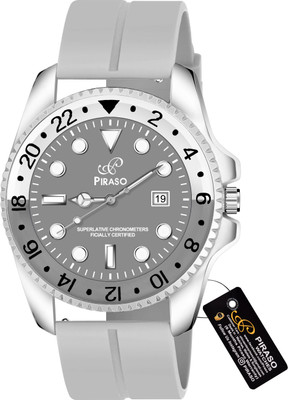 PIRASO ROL-X OG GREY(SILICON STRAP) PIRASO ANALOG GREY DIAL & GREY SILICONE STRAP WATCH FOR MEN Analog Watch  - For Men