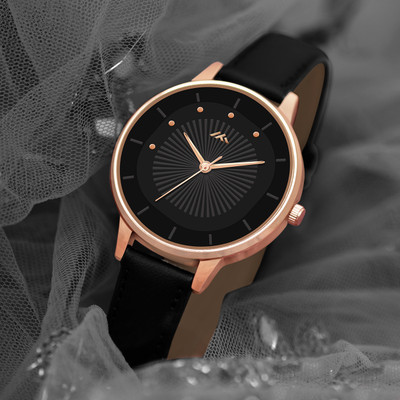 Trex MT-571 Girls Casual Designer Stylish Dial Classy Look Leathe Black Strap Analog Watch  - For Girls