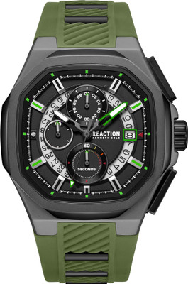 Kenneth Cole Reaction New Collection Chrono 3 Eyes Date Black Round Dial Analog Watch  - For Men