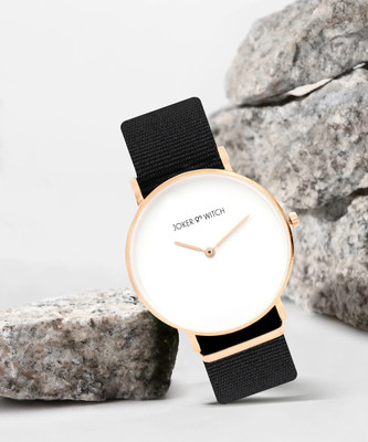 Joker & Witch Men Analogue Neo 40mm White Dial 20mm Black Synthetic Strap Watch Analog Watch  - For Women