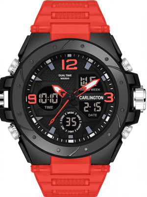Carlington Endurance 9105 Red Endurance Series Analog-Digital Watch  - For Men