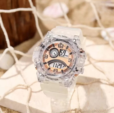 RS TRADER CO LUXURY FASHION DIGITAL DIAL SILLICON WHITE STRAP SRA TRANDY WATCH LUXURY FASHION DIGITAL DIAL SILLICON WHITE STRAP SRA TRANDY WATCH Digital Watch  - For Boys