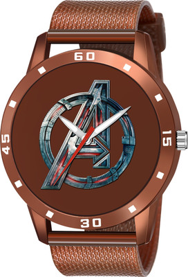 YUKAX Brown PU Strap Watch For BOys & Men Analog Watch  - For Men