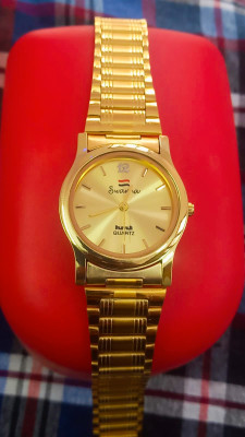 Le Le Watch for men waterproof round analog wrist watches goldan color Analog Watch  - For Men