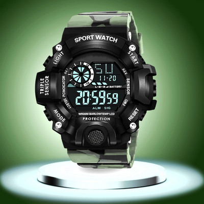 Razyloo PM420 Military Digital Multi Fuctional Seven Lights Special Youth Digital Watch  - For Men