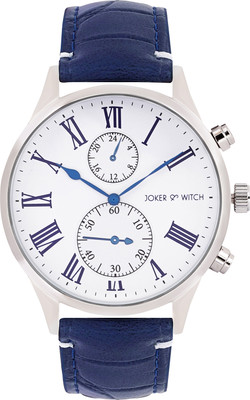 Joker & Witch HEISLER WHITE DIAL NAVY PU STRAP WATCH Analog Watch  - For Men