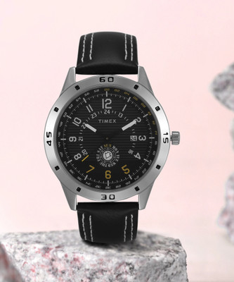 TIMEX Black-Dial Analog Watch  - For Men