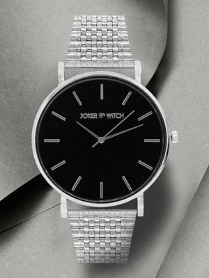 Joker & Witch Joker & Witch Nebula 40mm Black Dial Silver Stainless Steel Watch For Women Analog Watch  - For Women