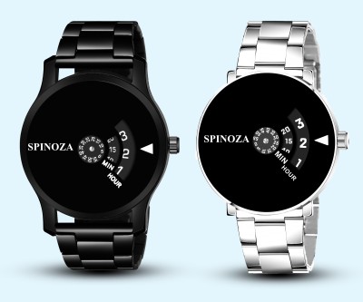 SPINOZA metal strap couple watches or boys and men watch Analog Watch  - For Boys & Girls