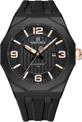 NAVIFORCE Bold And Modern Design With Rose Gold-Tone Accents Analog Watch  - For Men