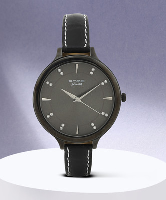 SONATA Poze Grey Dail Grey Strap Analog Watch  - For Men