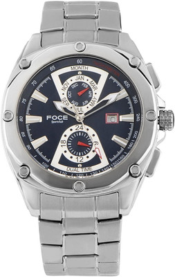 Foce F825GSSM-BLUE FOCE Multifunction Blue Dial Metal Belt Analog Watch  - For Men