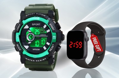 Trex S-Shock Shock And Sport Digital Watches Combo LED Light Digital Watch  - For Boys