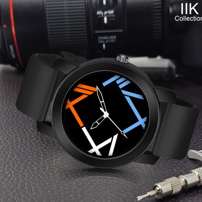 IIK Collection IIK-966MN Round Numerical Dial |Long Battery Life with Adjustable Fixable Silicon Strap Analog Watch  - For Men
