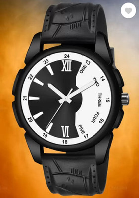 Miss Perfect CASUAL_Black_Round Dial_PU_Strap Matt Finish - Pack of 1 Analog Watch - For Boys Analog Watch  - For Men