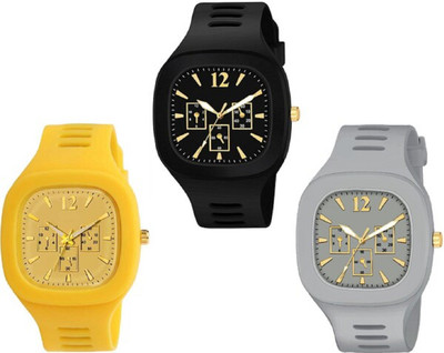Wolcentra Square Dial Silicone Strap Gift Watch For Boys Skz-046 Analog Watch  - For Men