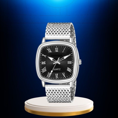 Giomex New edition Chain Stainless Steel Square Quartz Analog Watch  - For Men