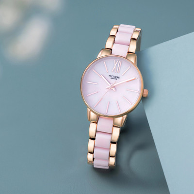 SONATA Poze Rose Gold and Pink Strap with Pink Dial Analog Watch  - For Women