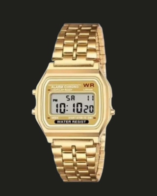 ShriGaneshiEnterprises Digital Golden Square Dial Unisex Wrist Watch for Men Women Pack of 1 Digital Watch  - For Men