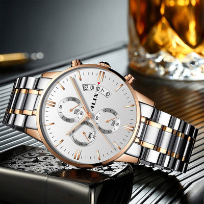 Alix Stylish chronograph date display water resistant analog watch for men Analog Watch  - For Men