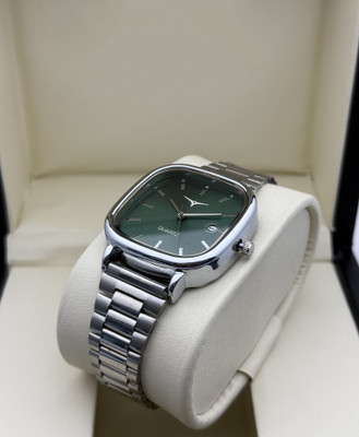 NESTER NSM-26-GREEN Green Dial Unisex Analog Watch | Rectangle Case | Date Display Analog Watch  - For Men & Women